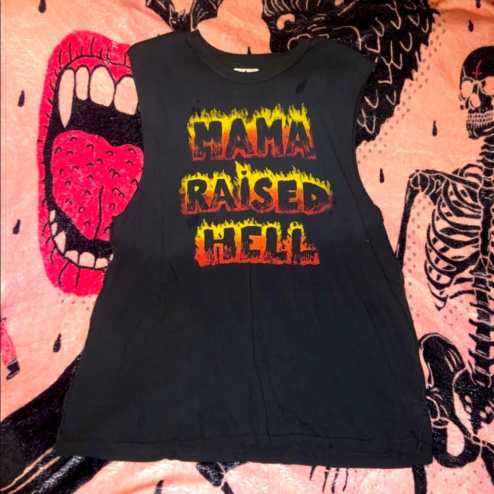 SOLD!! UNIF MAMA RAISED HELL MUSCLE TEE